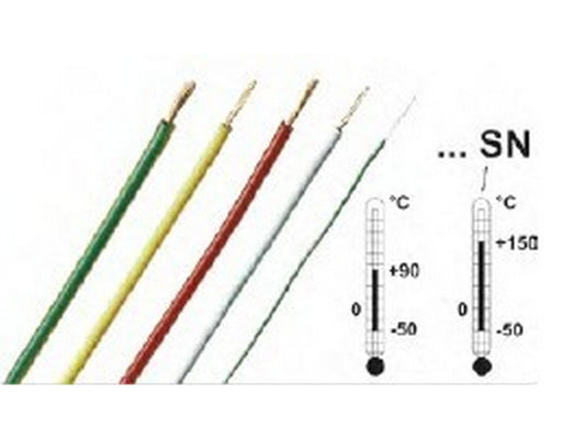 Ledning Sili-1V 0,15mm2 sort 100m  300V 6A