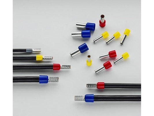 Insulated terminal tube GREY 0.14mm-L8mm; bag w/500pcs.