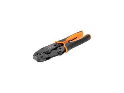 Bahco CR W 04 krympetang med skraldefunktion til coax-kabler og RG-stik i orange og sort.