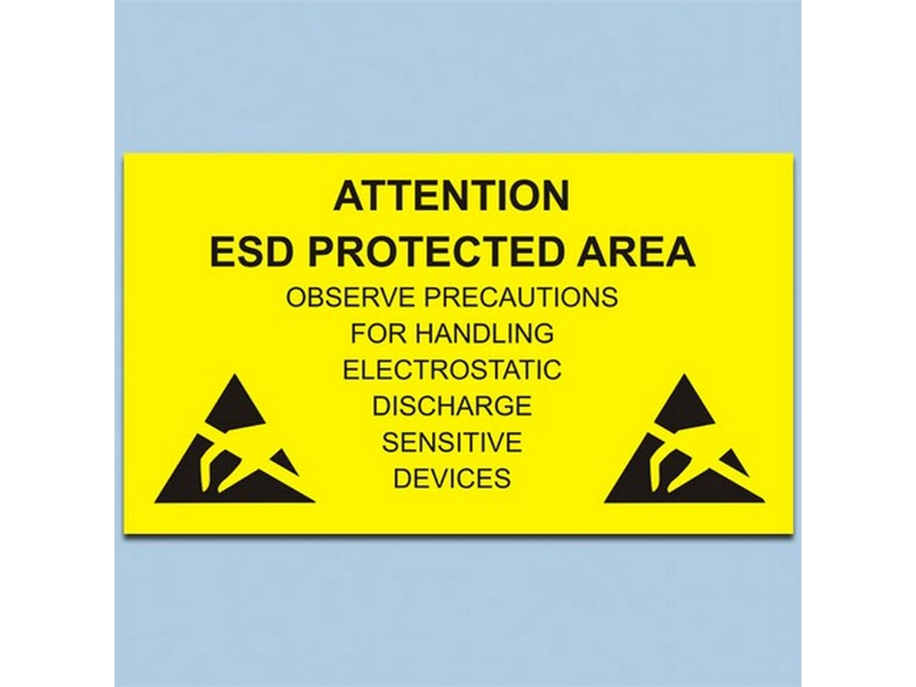 ESD Sign English 300 x 500 mm