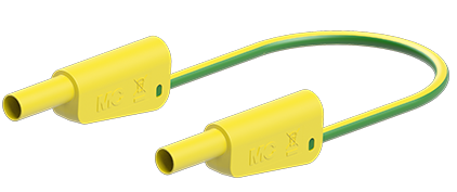 SLK-4N-S25 4 mm safety test lead 200 cm yellow-green
