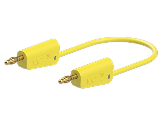 Test lead silicone 1mm 150cm YELLOW LK-4A-S10 19A 30V AC/60V DC Gold-plated connector