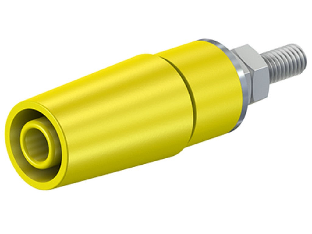 Stikkontakt nikkelbelagt SAB4-G/NX gul 600V - CAT II - 32A