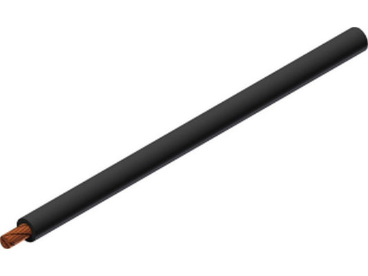 Silicone cord 16mm black SILI-S Roll of 50 Mtr