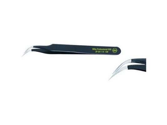 Precision Tweezers ESD curved end 120mm