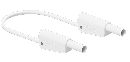 Prøveledning SLK-4N-F25 200cm HVID Silicone 4mm 1000V CATII/600V CATIII 32A