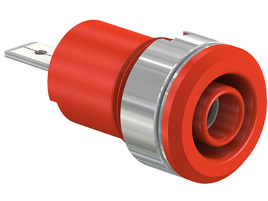 Socket SLB4-F/A nickel-plated red CAT III 1000V 24A