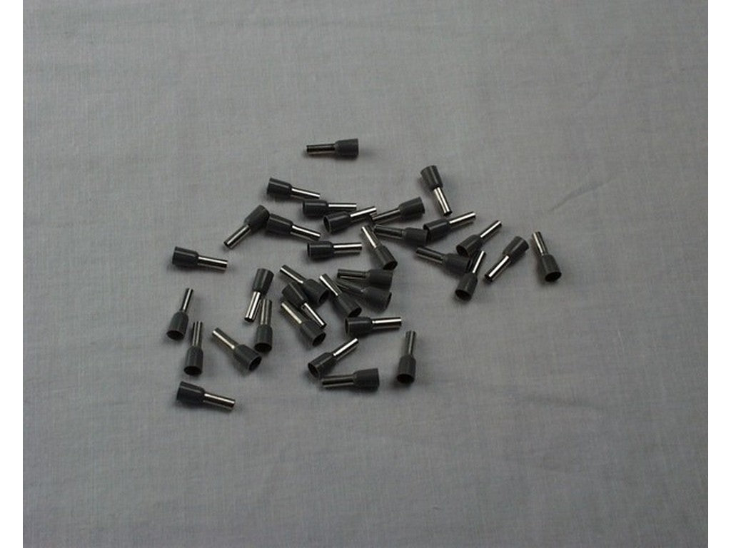 Terminalrør isoleret grå 4mm²-L18mm; pose m/100stk.