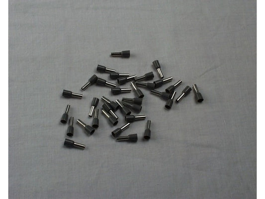 Terminalrør isoleret grå 4mm²-L18mm; pose m/100stk.