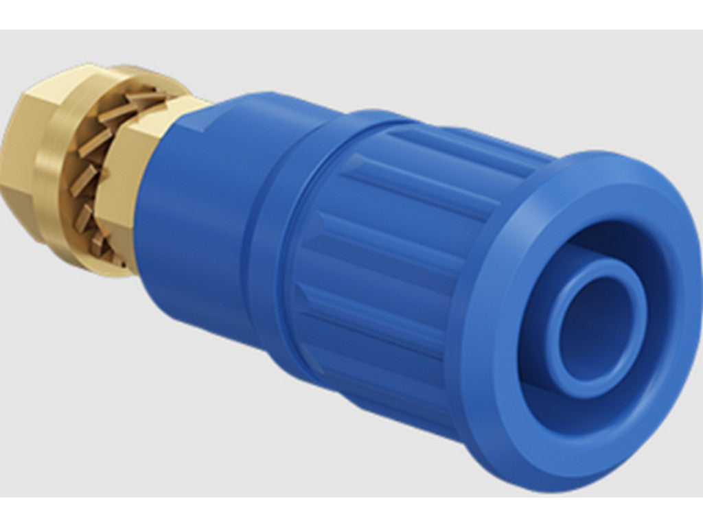 Socket SEB4-GK gold plated BLUE CATIII 1000V/CATIV 600V 32A
