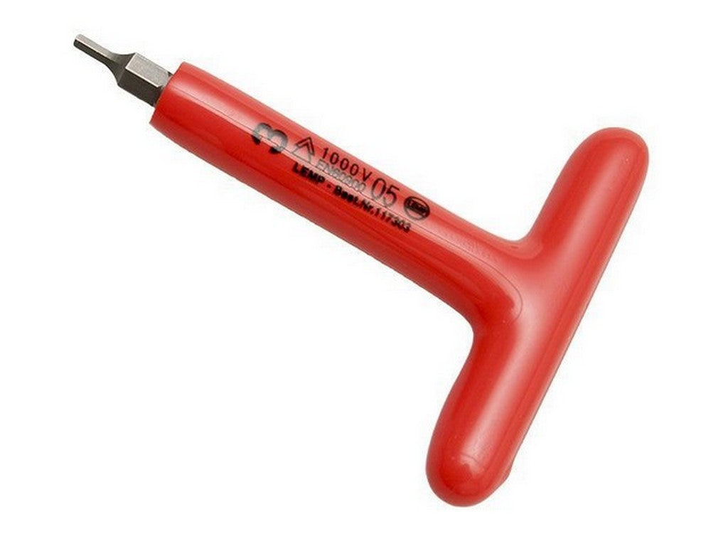 T-wrench 1000V insulated Allen key SW3x95x115mm max 7Nm