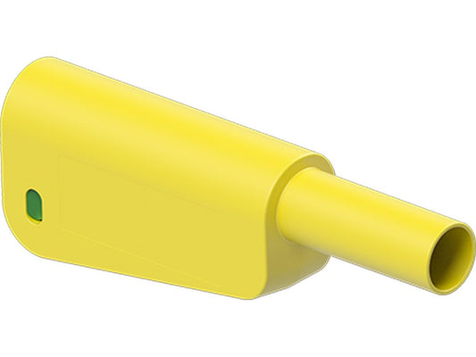 Banana plug Ø4mm SLQ-4N-46 yellow/green 1000V CATII/600V CATIII 32A f/2.5mm2 wire for soldering