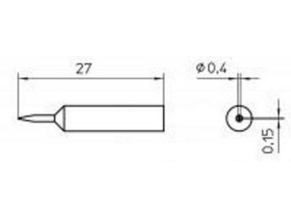 Loddespids XNT 1SC 0,4 x 0,15mm