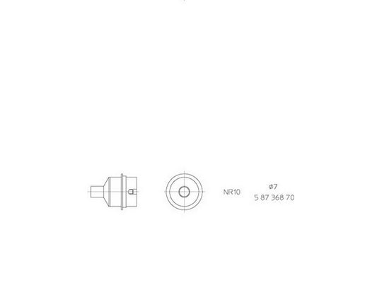 Varmluftdyse ø7,0mm NR10