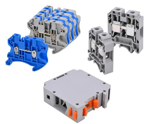 Cembre rækkeklemme Grå 6-16mm² 76A skrue M4 max moment 1,2Nm f/NS35-skinne