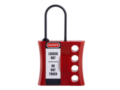 MasterLock LOCK-OUT hasp f/4 låser i plast