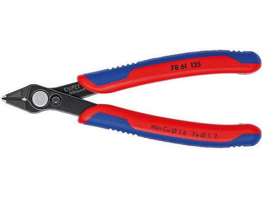 Electronics diagonal cutter 125mm w/PVC on handle burnished