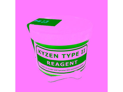 Kyzen Type 2 Reagent beholder med grøn etiket