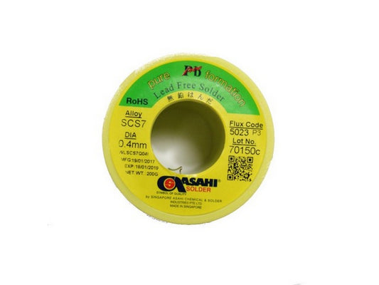 Tin spole 0,4mm 200g flus 5023 blyfri, Cu0,7;Si ROL0 STD-J 004