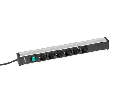 Power rail 468mm 6 sockets+switch
