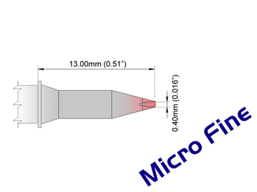 Soldering tip Chisel 30° 0.4mm for TMT-9000S Microfine