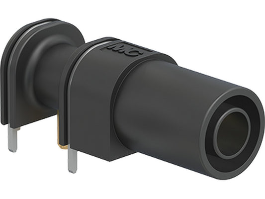 Socket XELW-4 Ø4mm BLACK for PCB mounting