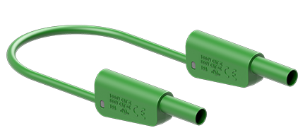 Prøveledning SLK-4N-F25 200cm GRØN Silicone 4mm 1000V CATII/600V CATIII 32A