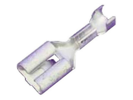 Flat connector female uninsulated w/locking pin 6.3x0.8mm 0.5-1.0mm