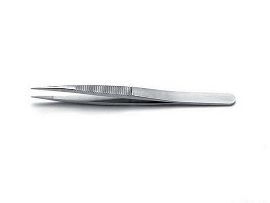 Tweezers thick tip knurled handle 120mm