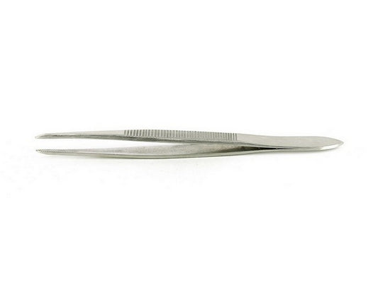 Pincet tyk rund spids 120mm riflet greb