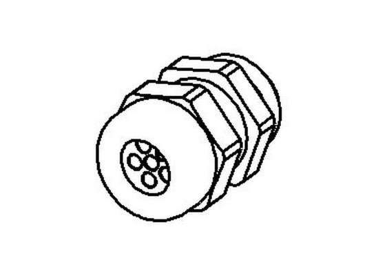Kabelforskruning MULTI PA M32 4xØ8mm grå
