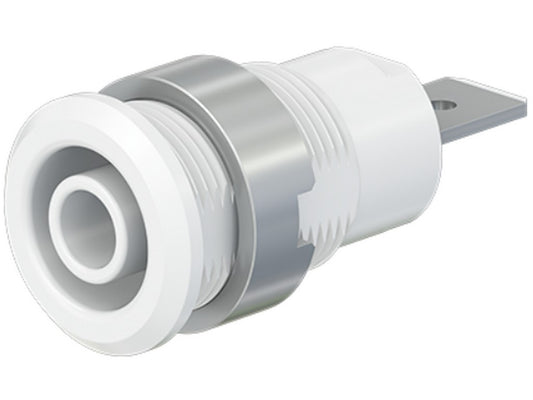 Socket SLB4-F6,3/NX white nickel-plated CAT III 1000V/CAT IV 600V 32A