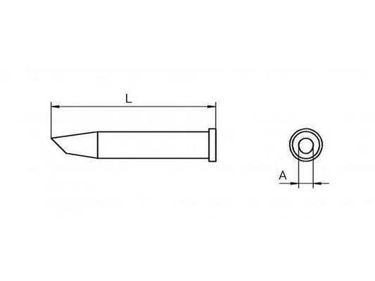 XT CC 45° loddespiss 3,2MM