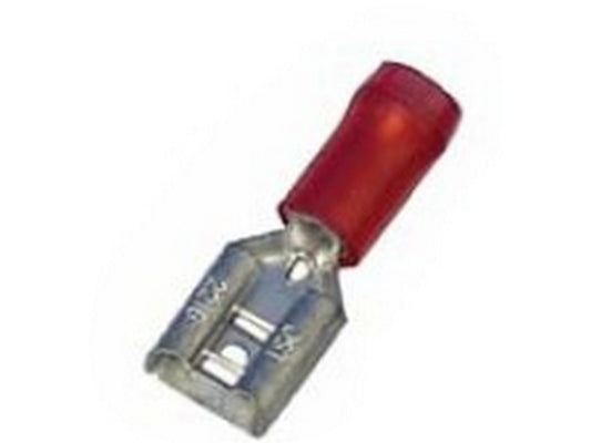 Flat connector insulated female red BRON 0.5-1mm-6.3x0.8mm