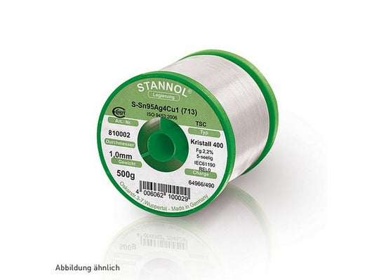 Tin spole 0,15mm Kristall 400 Sn95 Ag4 Cu1 Fg. 2,2% 10 m REL0 J-STD 004