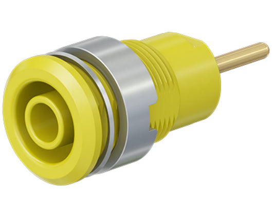 Socket SLB4-R gold-plated yellow CAT III 1000V 24A