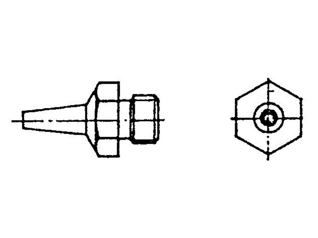 Varmluftdyse Ø1,2mm R04