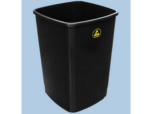 ESD Affaldsbeholder PP sort 50 liter, 36x36x50 cm