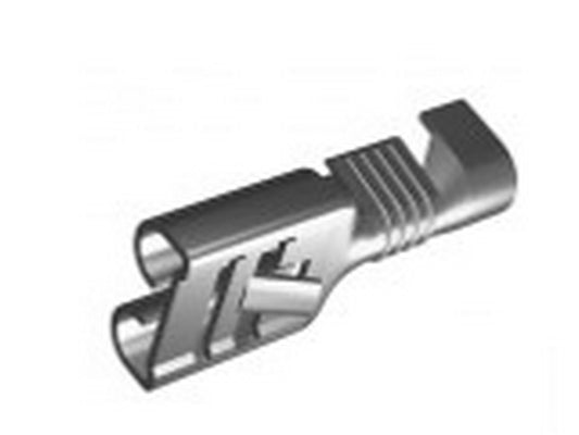 Fladstik m/lås på rulle 4,8x0,8 1-2,5mm² messing blank 10.000stk pr. rulle
