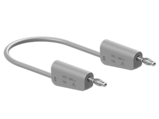 Silicone test lead 1mm 50cm GREY LK-4N-S10 19A 30V AC/60V DC nickel-plated plug