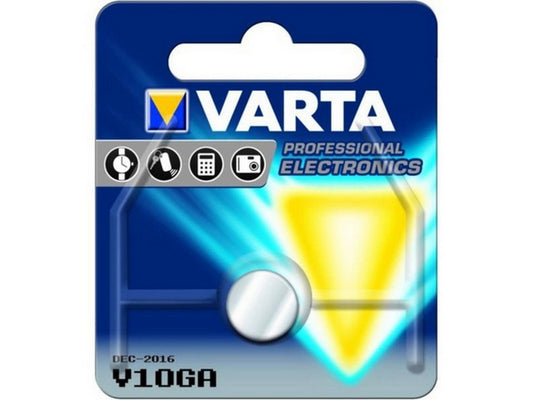 Varta battery V10GA alkaline 1.5V: 50mAh: Ø11.6x3.05mm LR54