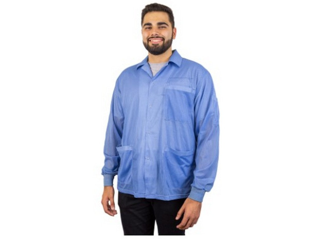 Coat ESD blue with rip edge size 2XL