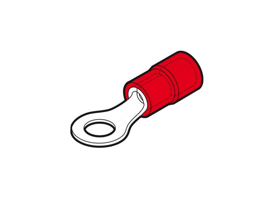 Red ring cable lug 0.25-1.5mm2 Ø3.2mm