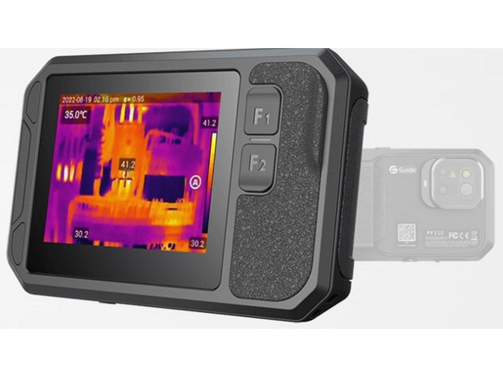 Thermografi kamera i lommeformat pixel 256x192/-20℃-550℃ m/Wi-Fi/5MP digital kamera m/LI-Ion batteri
