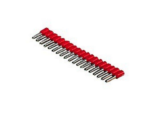 Terminal tube insulated RED tape 1.5mm-L8mm; bag w/500pcs.