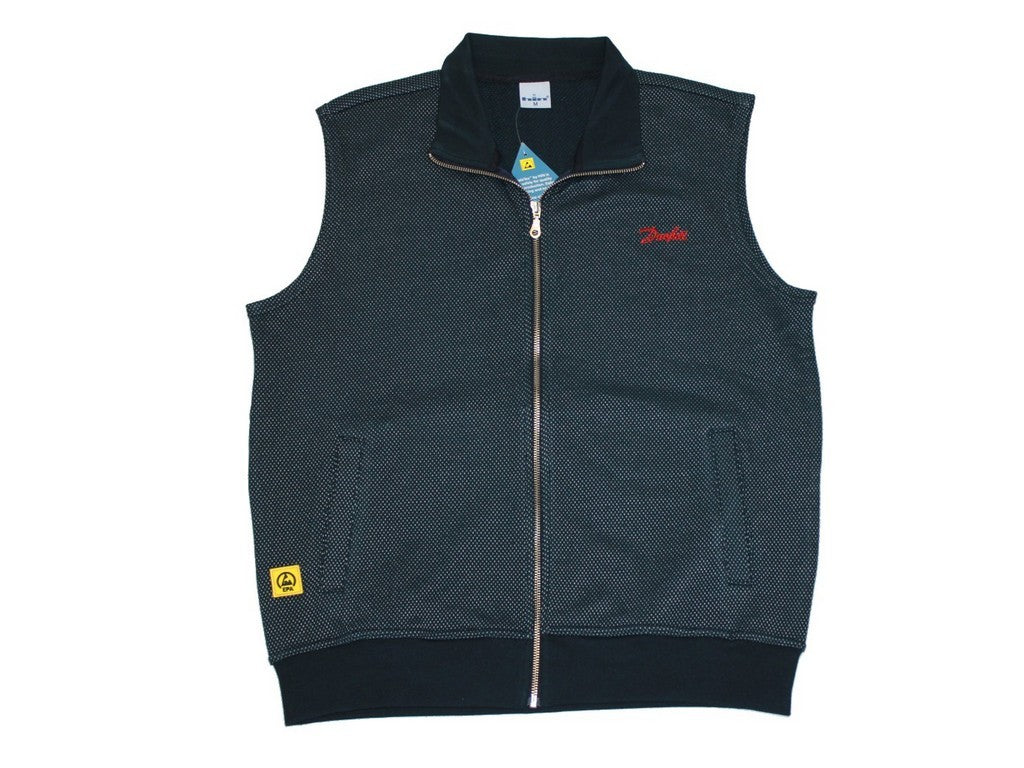 Vest ESD mørkegrå S med Danfoss logo