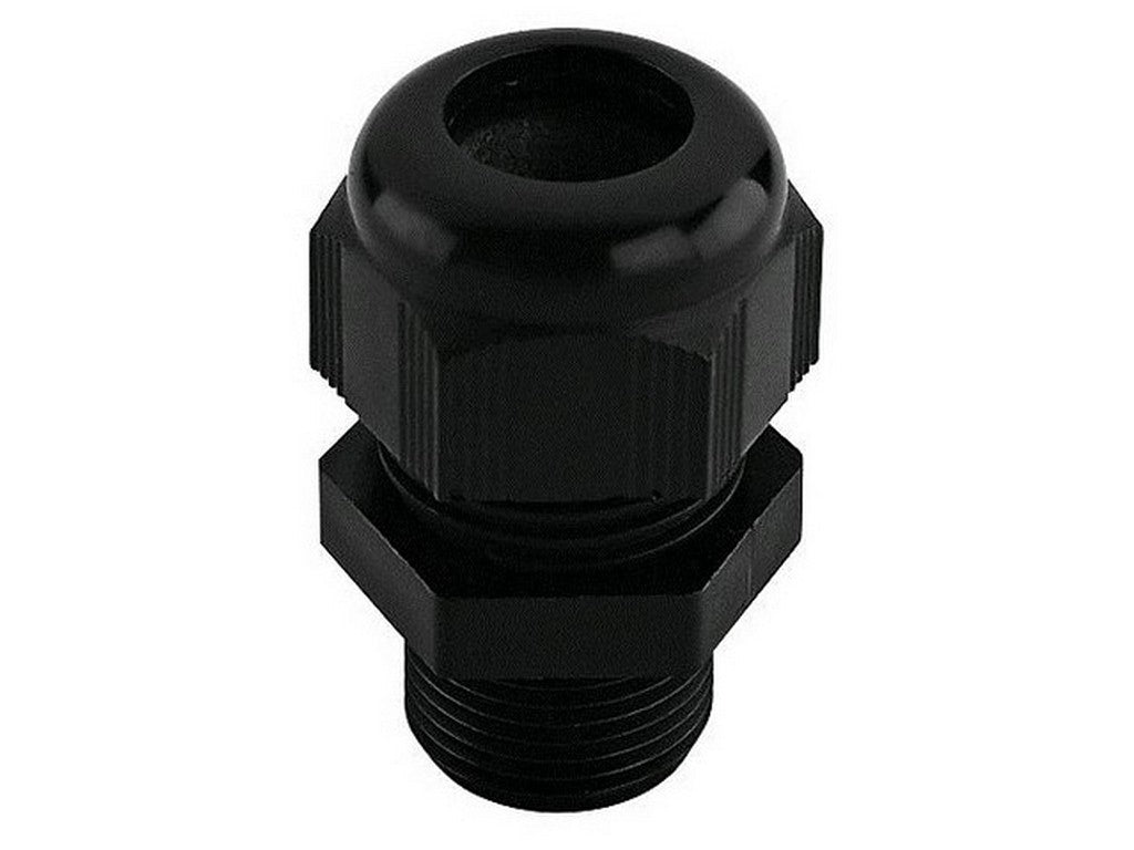 Kabelforskruning polyamid sort M20; Ø7-14mm-gevindlng. 10mm