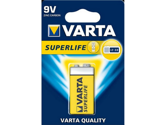 Varta batteri Superlife 6F22P 9V; 26,5x17,5x48,5mm BL-1