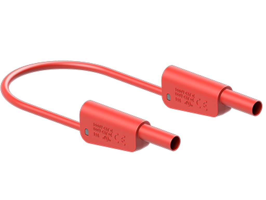 Prøveledning SLK-4N-F25 50cm RØD Silicone 4mm 1000V CATII/600V CATIII 32A