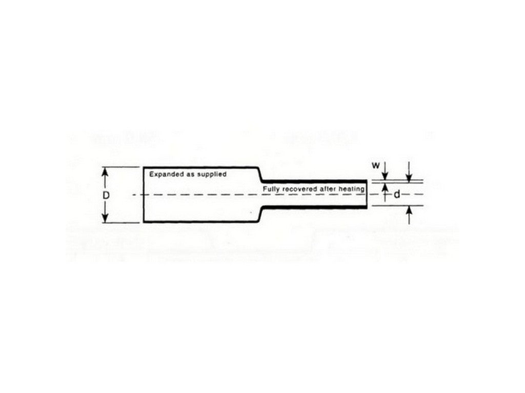 Heat shrink tube w/glue 4.8mm 3:1 clear 1.22m